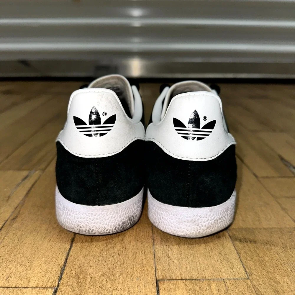adidas Trainers Men's Size 9 Black Suede Gazelle Comfort Lace Up Walking Running
